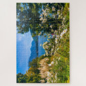 Landschaftliche Sicht auf den Comer See durch Blum Puzzle (Vertikal)