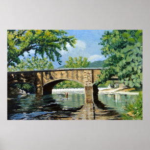 Landschaftliche Sicht auf den Forellenflug von Mis Poster