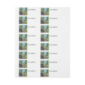 Landschaftliche Sicht auf den Forellenflug von Mis Rundum-Adressaufkleber (Bogen)