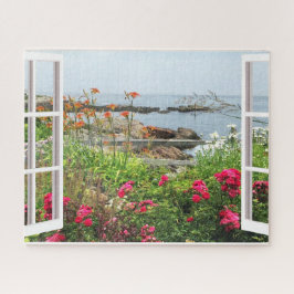 LANDSCHAFTLICHE SICHT AUF DEN GARTEN UND DIE SEE PUZZLE