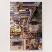 Landschaftliche Sicht auf den Kanal und die Brücke Puzzle (Vertikal)