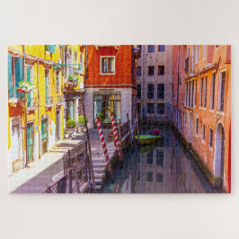 Landschaftliche Sicht auf den Kanal, Venedig, Ital Puzzle