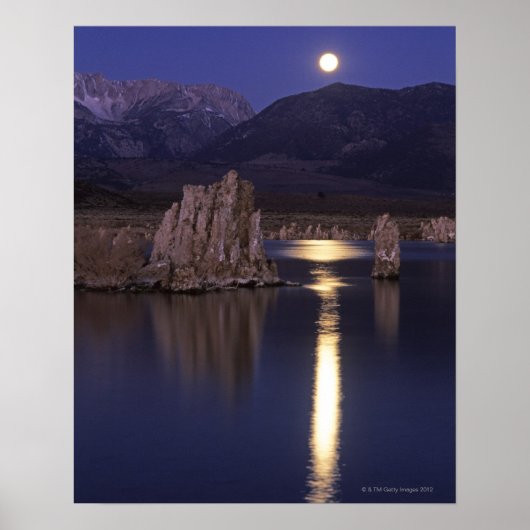 Landschaftliche Sicht auf den Mono See außerhalb v Poster (Vorne)