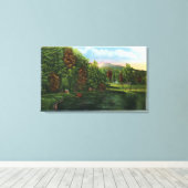 Landschaftliche Sicht auf den Schattensee und Indi Leinwanddruck (Insitu (Holzboden))