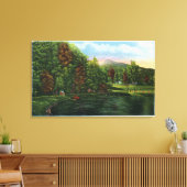 Landschaftliche Sicht auf den Schattensee und Indi Leinwanddruck (Insitu (Wohnzimmer))