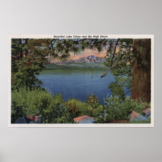 Landschaftliche Sicht auf den See Poster (Vorne)