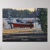 Landschaftliche Sicht auf die Boote im Acadia Nati Poster (Vorne)