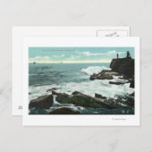 Landschaftliche Sicht auf die Cape Hütte der Felse Postkarte (Vorne/Hinten)