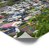 Landschaftliche Sicht auf die Nachbarschaft Honolu Poster (Ecke)