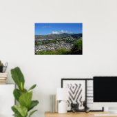 Landschaftliche Sicht auf die Nachbarschaft Honolu Poster (Heimbüro)