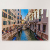 Landschaftliche Sicht auf einen Kanal in Venedig,  Puzzle (Horizontal)