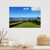 Landschaftliche Sicht auf Honolulu Hawaii Poster (Küche)