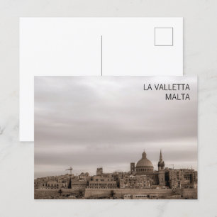 Landschaftliche Sicht auf La Valletta, Hauptstadt  Postkarte