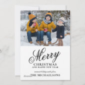 Landschaftliche Sicht auf Snowy Seattle Feiertagskarte (Rückseite)