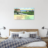 Landschaftliche Sicht auf Zuhause mit Gedicht Leinwanddruck (Insitu (Schlafzimmer))