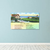 Landschaftliche Sicht auf Zuhause mit Gedicht Leinwanddruck (Insitu (Holzboden))