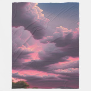 Landschaftliche Sicht Sommersonnenuntergang Fleecedecke