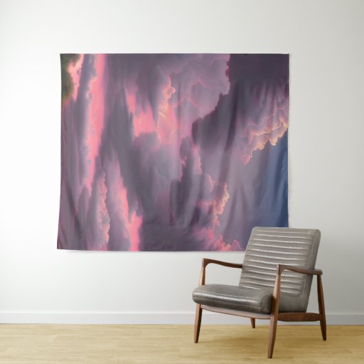 Landschaftliche Sicht Sommersonnenuntergang Wandteppich (Beispiel (Horizontal))