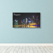 Landschaftliche Singapur Skyline Leinwanddruck (Insitu (Holzboden))
