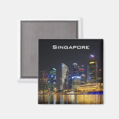 Landschaftliche Singapur Skyline Magnet (Vorderseite/Rückseite)