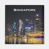 Landschaftliche Singapur Skyline Magnet (Vorne)
