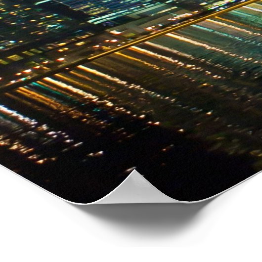 Landschaftliche Singapur Skyline Poster (Ecke)