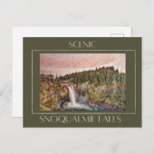 Landschaftliche Snoqualmie Falls Postkarte (Vorne/Hinten)
