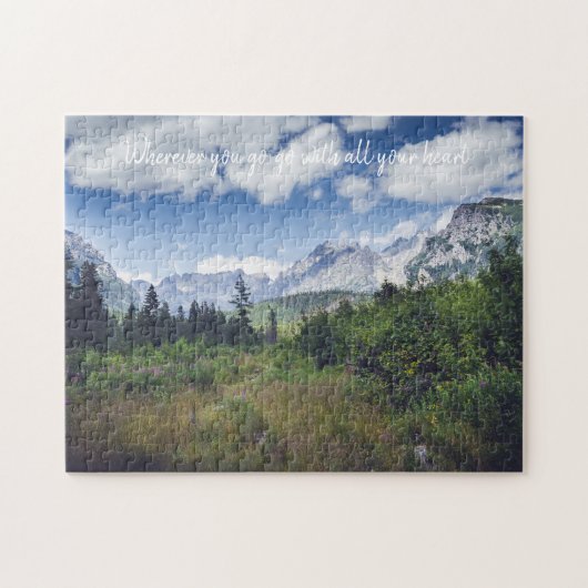 Landschaftliche Sommergebirgslandschaft mit Wiese Puzzle (Horizontal)