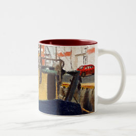 Landschaftliche Stadt Galway Irland Fischerboot mi Zweifarbige Tasse