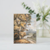 Landschaftliche Straße, Bäume, See und Gebirge Vin Postkarte (Stehend Vorderseite)