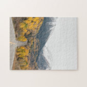 Landschaftliche Straße durch Herbstfarben und Gebi Puzzle (Horizontal)