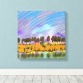 Landschaftliche Szene mit Sternpfaden Landschaft A Leinwanddruck (Insitu (Holzboden))