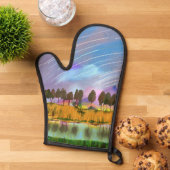 Landschaftliche Szene mit Sternpfaden Landschaft A Ofenhandschuh (Oben unten)