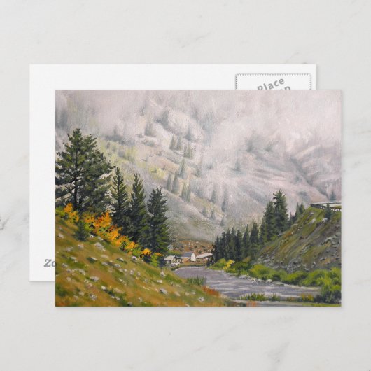 Landschaftliche Taylor River Colorado Malerei Postkarte (Vorne/Hinten)