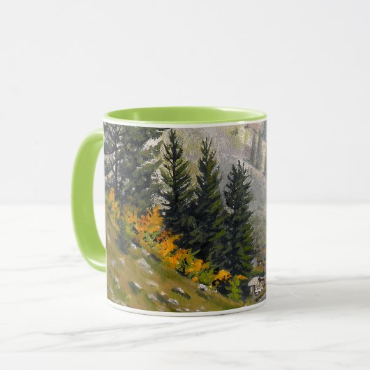 Landschaftliche Taylor River Colorado Malerei Tasse (Vorderseite Links)