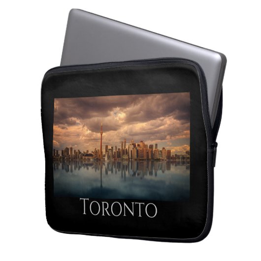 Landschaftliche Toronto-Ansicht Laptopschutzhülle (Vorderseite Links)