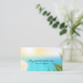 Landschaftliche Tropical Beach Travel Agent Busine Visitenkarte (Stehend Vorderseite)