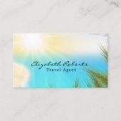 Landschaftliche Tropical Beach Travel Agent Busine Visitenkarte (Vorderseite)