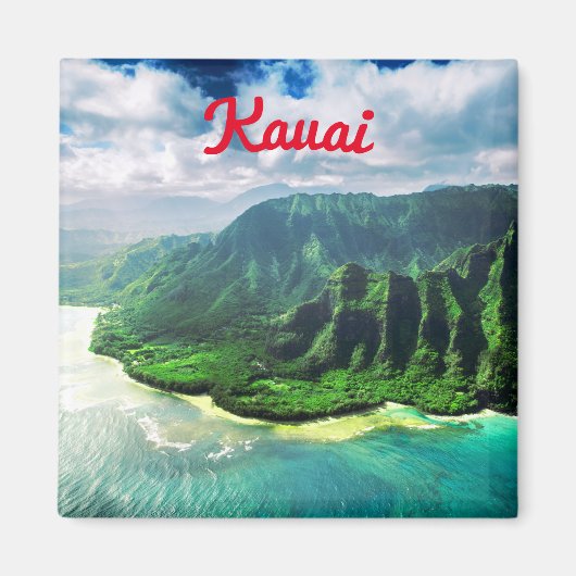 Landschaftliche Tropical Kauai Hawaii Island Magnet (Vorne)