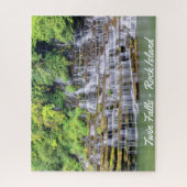 Landschaftliche Twin Falls Rock Island Puzzle (Vertikal)
