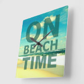 Landschaftliche Uhr zur Zeit am Strand (Winkel)