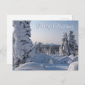 Landschaftliche verschneiten Landschaft Frohe Weih Postkarte (Vorne/Hinten)