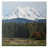 Landschaftliche Washington Mount Rainier Landschaf Fliese (Vorderseite)