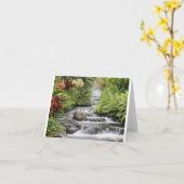 Landschaftliche Wasserfall Gruß-Karte Karte (Gelbe Blume)