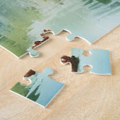 Landschaftliche Wasserfarbe der Canal Bridge Puzzle (Seite)