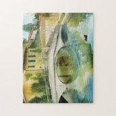 Landschaftliche Wasserfarbe der Canal Bridge Puzzle (Vertikal)
