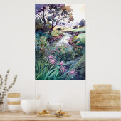 Landschaftliche Wasserfarbe Poster (Küche)