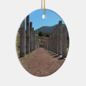 Landschaftliche Weihnachtsfeier in Athen Keramik Ornament (Rechts)