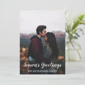 Landschaftliche Weihnachtsfeiertage Feiertagskarte (Stehend Vorderseite)