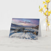 Landschaftliche Weihnachtslandschaft Karte (Gelbe Blume)